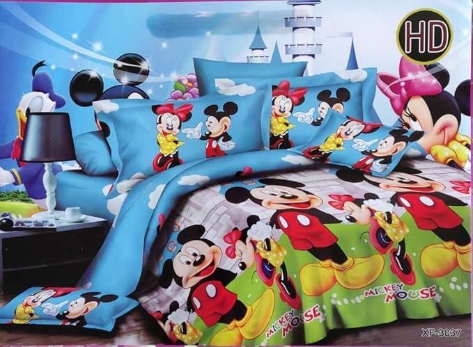 1 Double Bedsheet with 2 Pillow Covers